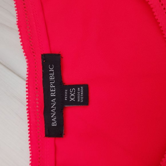 Banana Republic neon pink blouse xxs petite - Picture 2 of 3